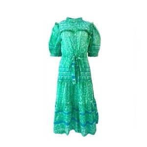 LOLA AUSTRALIA pacific hillary dress in turquoise